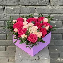 Цветочная композиция из Розы в коробке в Трубчевске