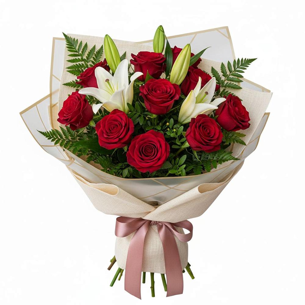 Букет цветов из: Лилии и Розы в Трубчевске