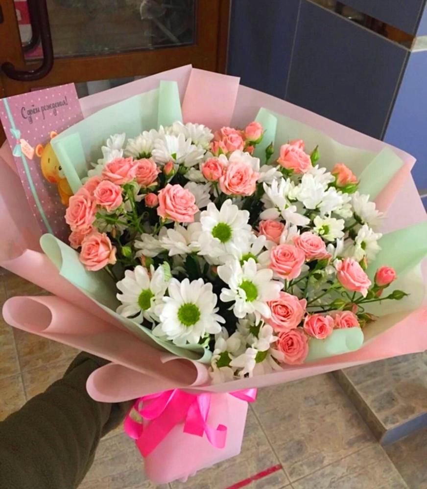 Букет цветов из: Розы и Хризантемы в Трубчевске