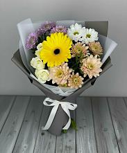 Букет цветов из:  Розы, Герберы и Хризантемы в Трубчевске
