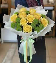 Букет цветов из:  Хризантемы и Розы в Трубчевске