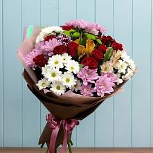 Букет цветов из:  Розы, Хризантемы и Альстромерии в Трубчевске