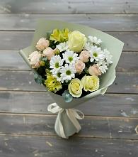 Букет цветов из:  Альстромерии, Розы и Хризантемы в Трубчевске