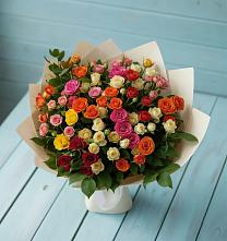 Букет Микс из разноцветных кустовых роз #REPLACE_PRED# Трубчевске